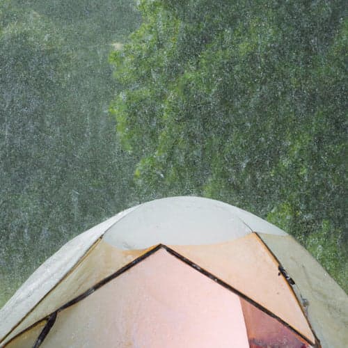 Heavy Rain in Camping Tent