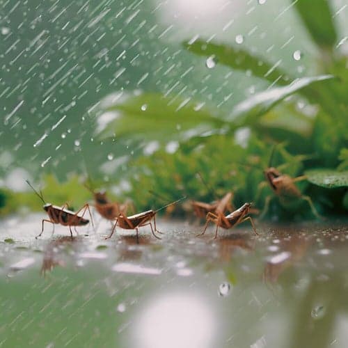 Meditative crickets and rain