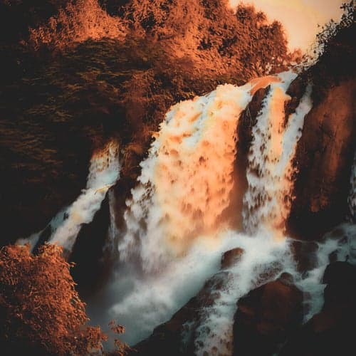 Waterfall in the evening