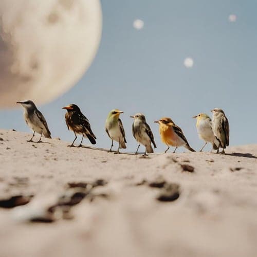 Birds on the moon